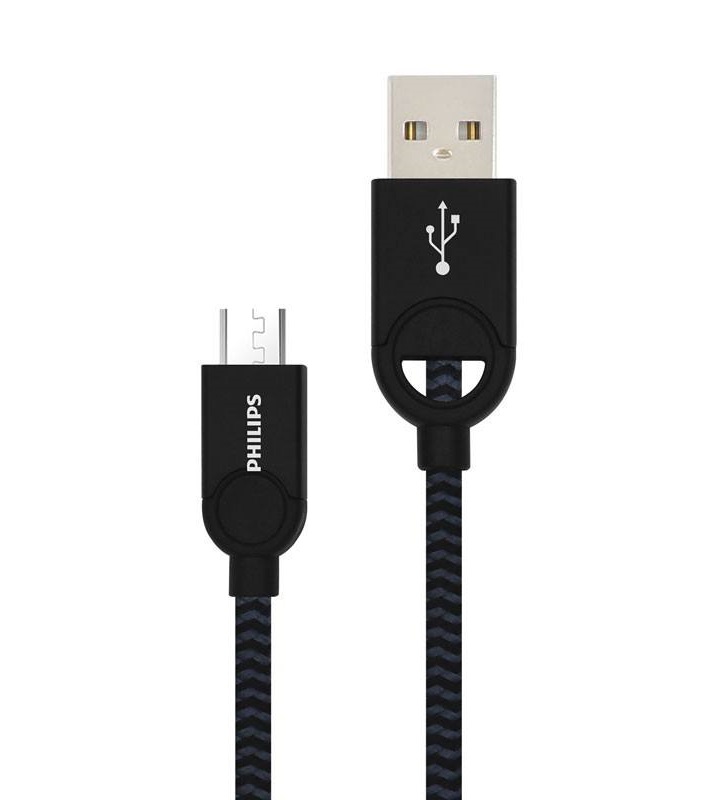کابل تبدیل USB به microUSB فیلیپس مدل DLC2618 طول 1.2 متر