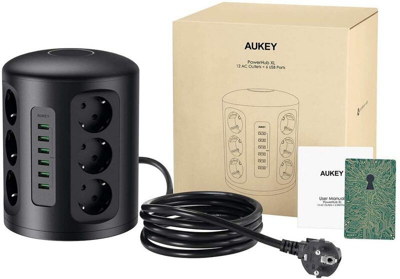 چند راهی و محافظ برق Aukey PA-S14 Power Hub XL
